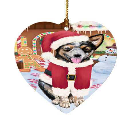 Christmas Gingerbread House Candyfest Australian Cattle Dog Heart Christmas Ornament HPOR56501