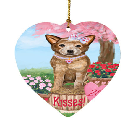 Rosie 25 Cent Kisses Australian Cattle Dog Heart Christmas Ornament HPOR56153
