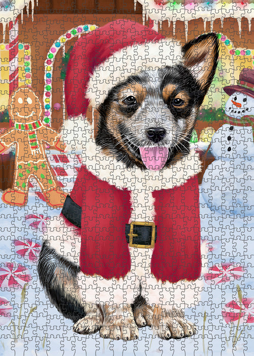 Christmas Gingerbread House Candyfest Australian Cattle Dog Puzzle with Photo Tin PUZL92780