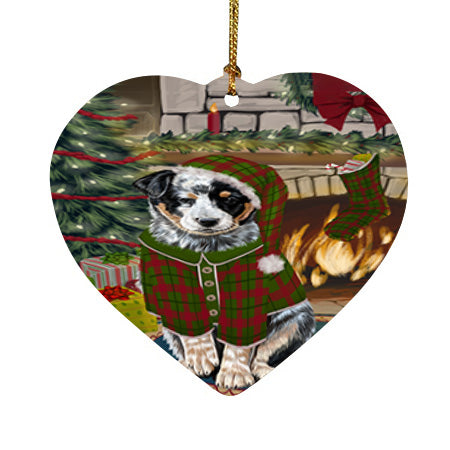 The Stocking was Hung Australian Cattle Dog Heart Christmas Ornament HPOR55529