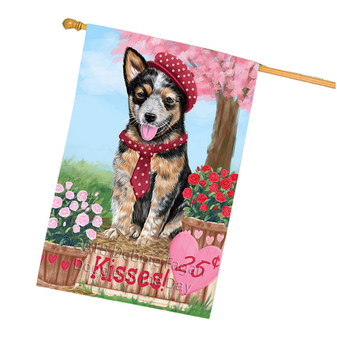 Rosie 25 Cent Kisses Australian Cattle Dog House Flag FLG56482