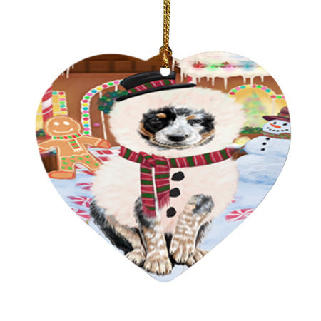 Christmas Gingerbread House Candyfest Australian Cattle Dog Heart Christmas Ornament HPOR56502