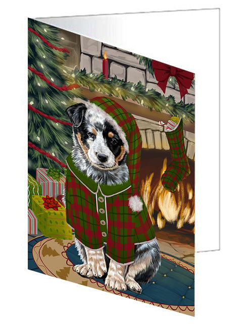 The Stocking was Hung Irish Red Setter Dog Handmade Artwork Assorted Pets Greeting Cards and Note Cards with Envelopes for All Occasions and Holiday Seasons GCD70529