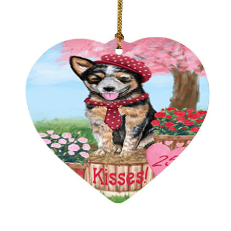 Rosie 25 Cent Kisses Australian Cattle Dog Heart Christmas Ornament HPOR56154