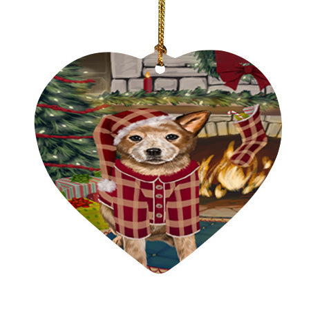 The Stocking was Hung Australian Cattle Dog Heart Christmas Ornament HPOR55530