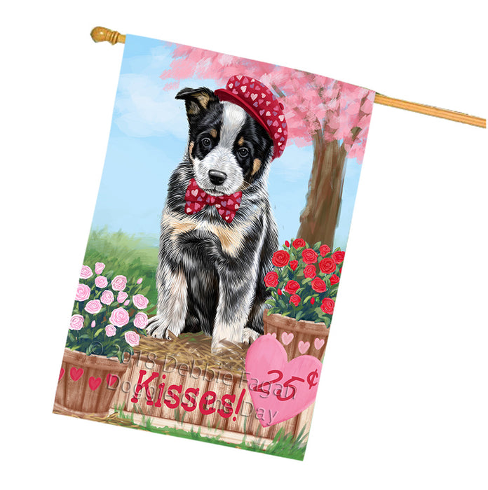 Rosie 25 Cent Kisses Australian Cattle Dog House Flag FLG56483