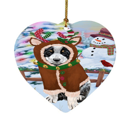Christmas Gingerbread House Candyfest Australian Cattle Dog Heart Christmas Ornament HPOR56503