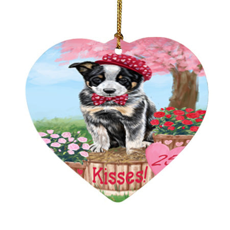 Rosie 25 Cent Kisses Australian Cattle Dog Heart Christmas Ornament HPOR56155