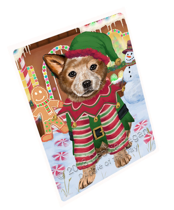 Christmas Gingerbread House Candyfest Australian Cattle Dog Magnet MAG73583 (Small 5.5" x 4.25")