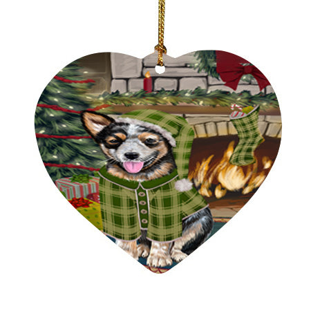 The Stocking was Hung Australian Cattle Dog Heart Christmas Ornament HPOR55531