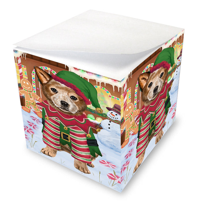 Christmas Gingerbread House Candyfest Australian Cattle Dog Note Cube NOC54220