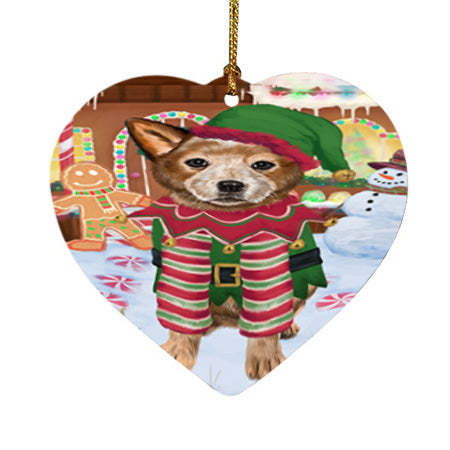 Christmas Gingerbread House Candyfest Australian Cattle Dog Heart Christmas Ornament HPOR56504