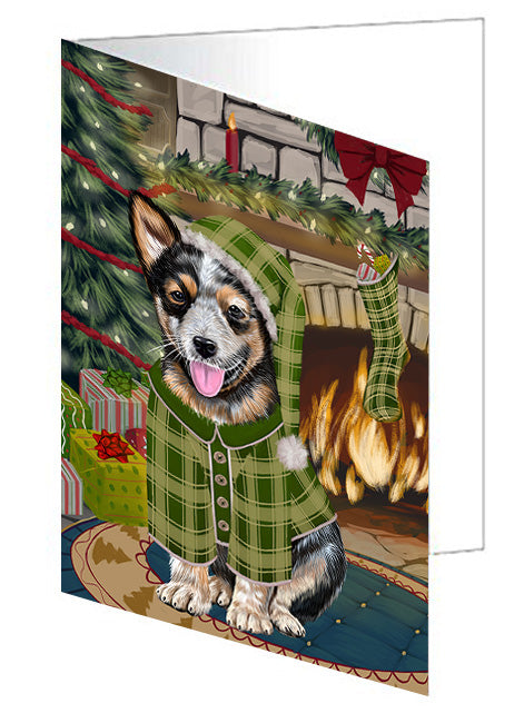 The Stocking was Hung Irish Red Setter Dog Handmade Artwork Assorted Pets Greeting Cards and Note Cards with Envelopes for All Occasions and Holiday Seasons GCD70523