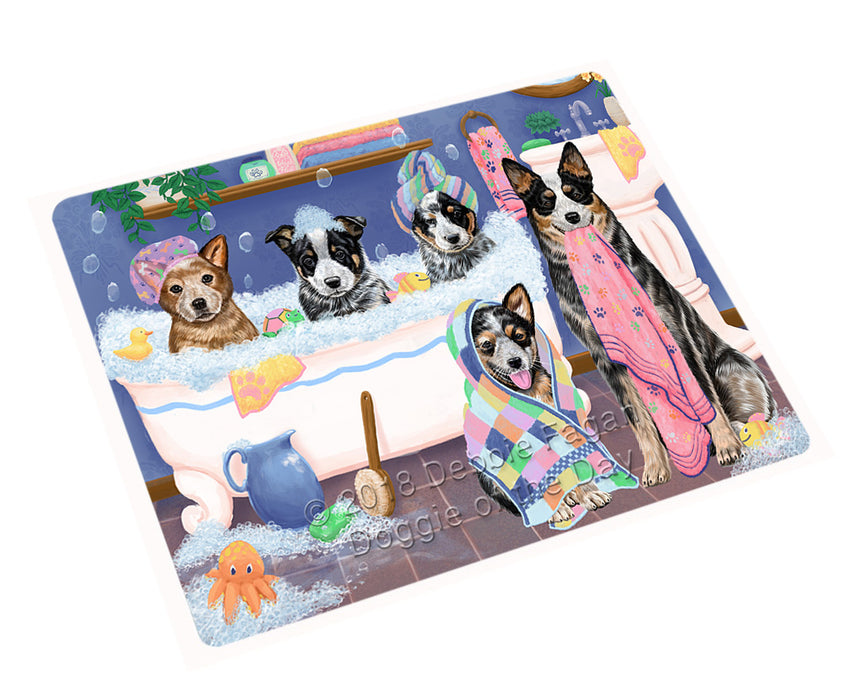 Rub A Dub Dogs In A Tub Australian Cattle Dogs Magnet MAG75402 (Small 5.5" x 4.25")