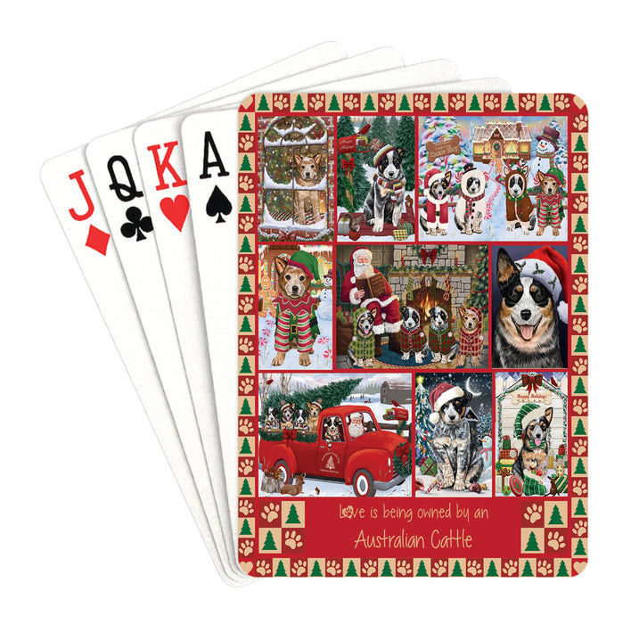 Love is Being Owned Christmas Australian Cattle Dogs Playing Card Decks