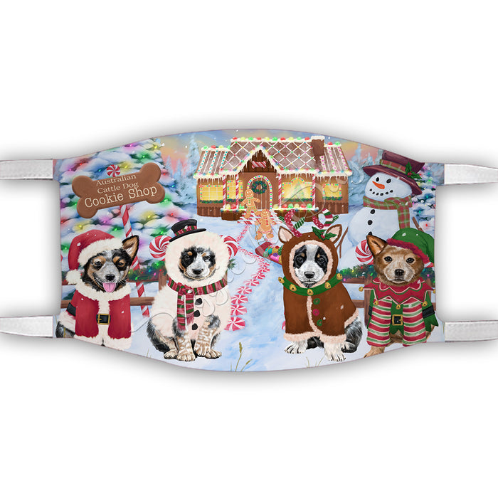 Holiday Gingerbread Cookie Australian Cattle Dogs Shop Face Mask FM48860