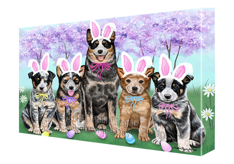Australian Cattle Dogs Dog Easter Holiday Canvas Wall Art CVS57756