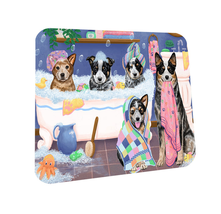 Rub A Dub Dogs In A Tub Australian Cattle Dogs Coasters Set of 4 CST56713