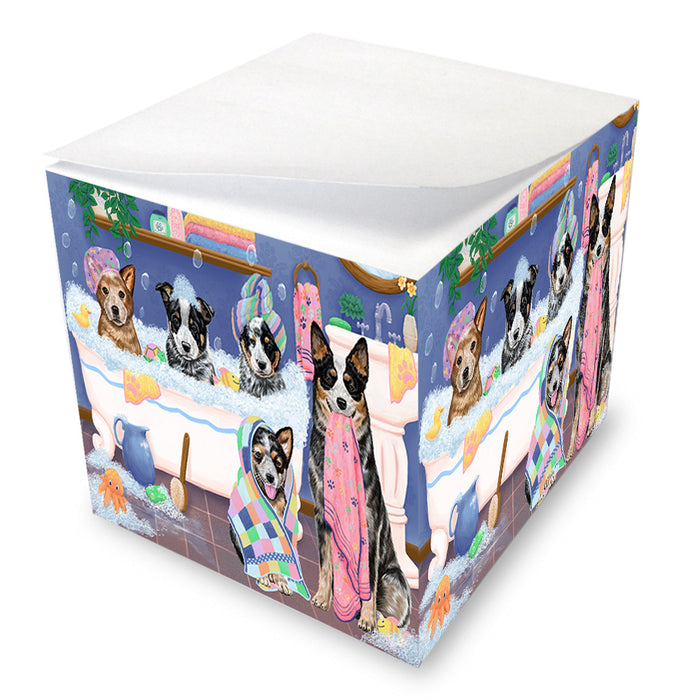Rub A Dub Dogs In A Tub Australian Cattle Dogs Note Cube NOC54827