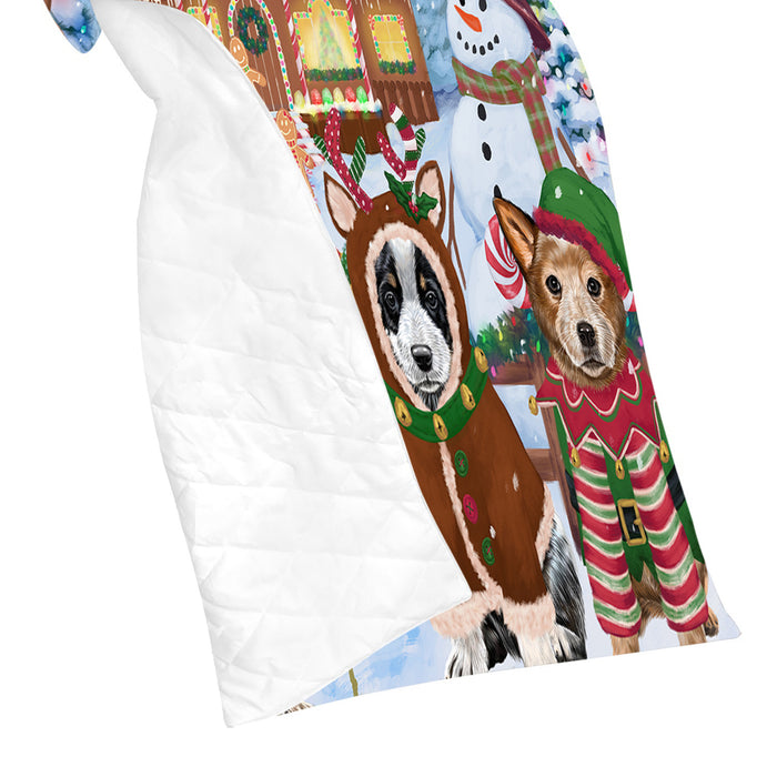 Holiday Gingerbread Cookie Australian Cattle Dogs Quilt