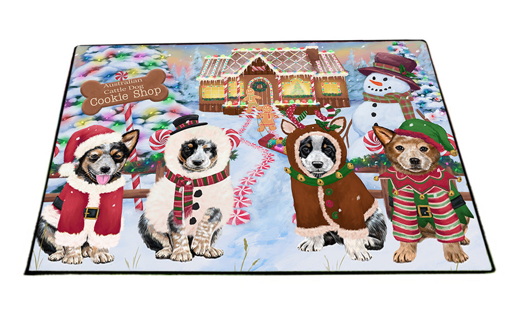 Holiday Gingerbread Cookie Shop Australian Cattle Dogs Floormat FLMS53115