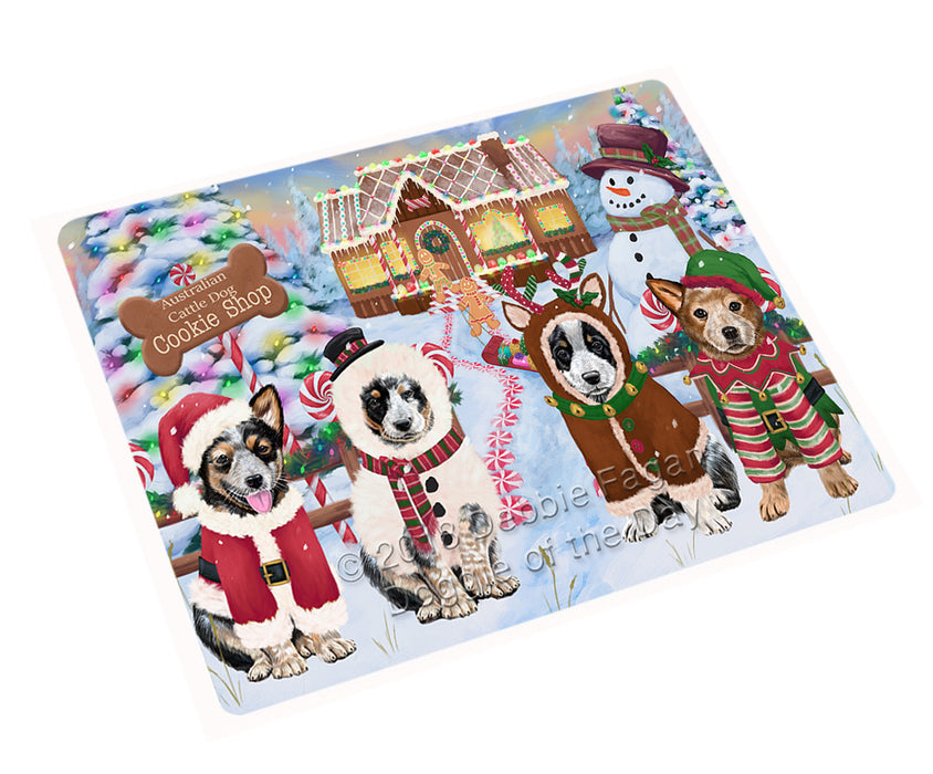 Holiday Gingerbread Cookie Shop Australian Cattle Dogs Large Refrigerator / Dishwasher Magnet RMAG98850