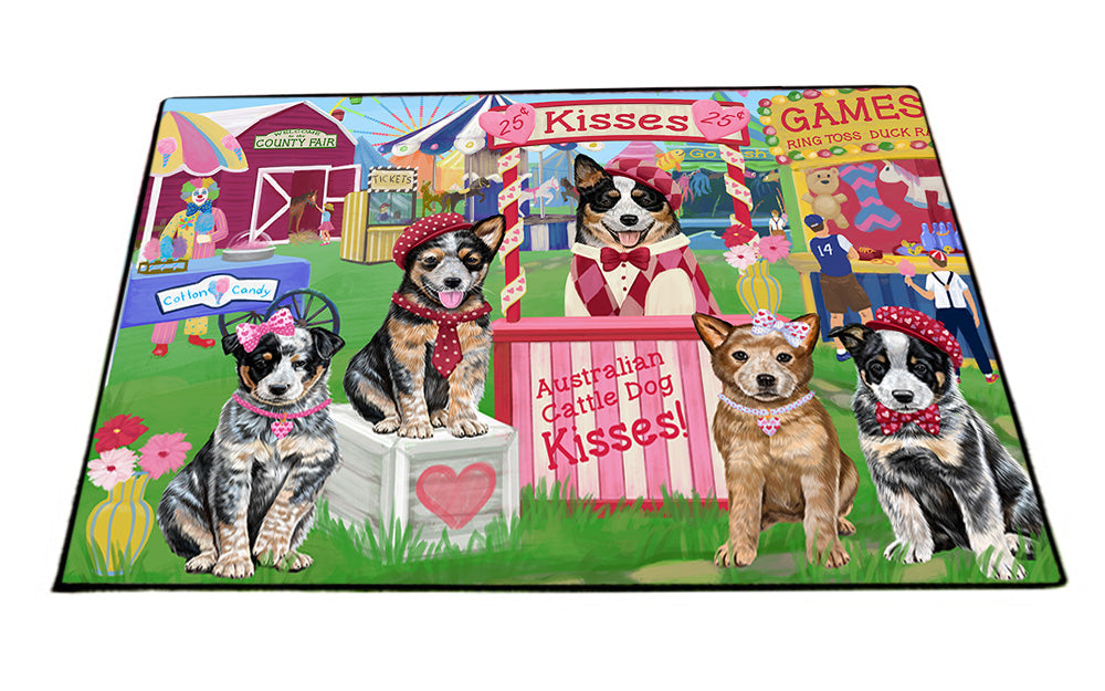 Carnival Kissing Booth Australian Cattle Dogs Floormat FLMS52866