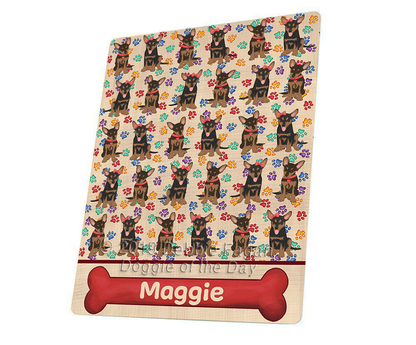 Rainbow Paw Print Australian Kelpie Dogs Blanket BLNKT135372