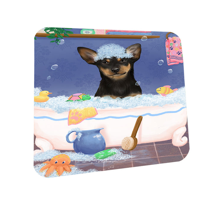 Rub A Dub Dog In A Tub Australian Kelpie Dog Coasters Set of 4 CST57254
