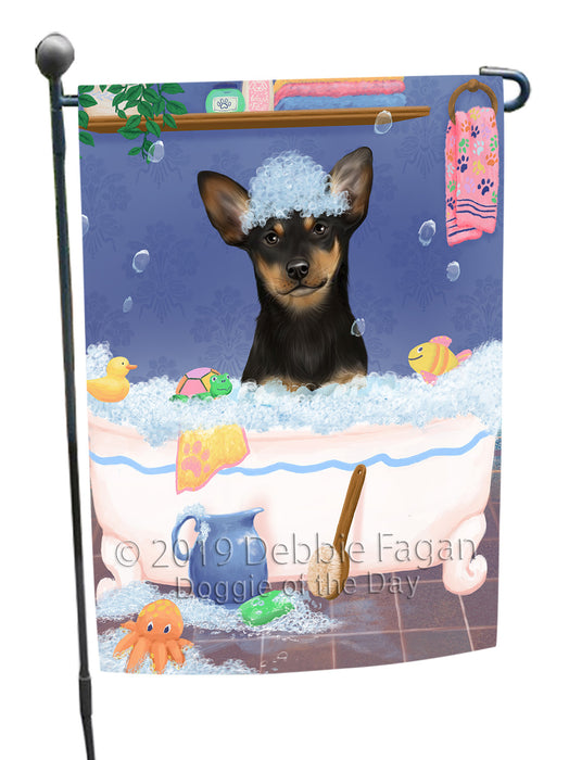 Rub A Dub Dog In A Tub Australian Kelpie Dog Garden Flag GFLG66152