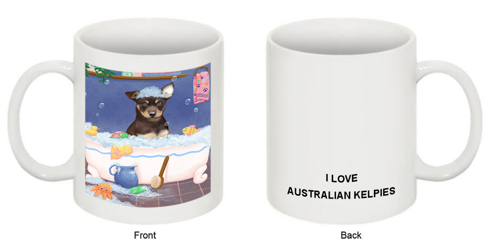 Rub A Dub Dog In A Tub Australian Kelpie Dog Coffee Mug MUG52695
