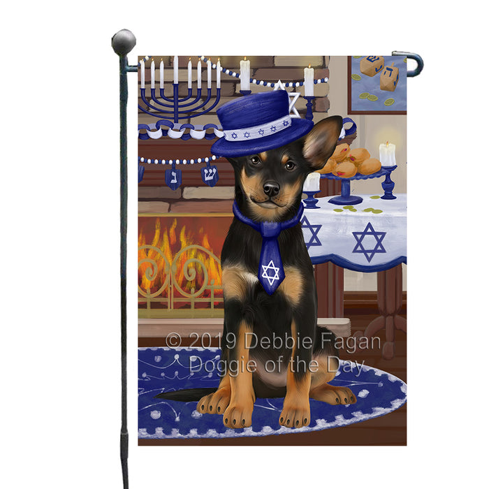 Happy Hanukkah Australian Kelpie Dog Garden Flag GFLG66007