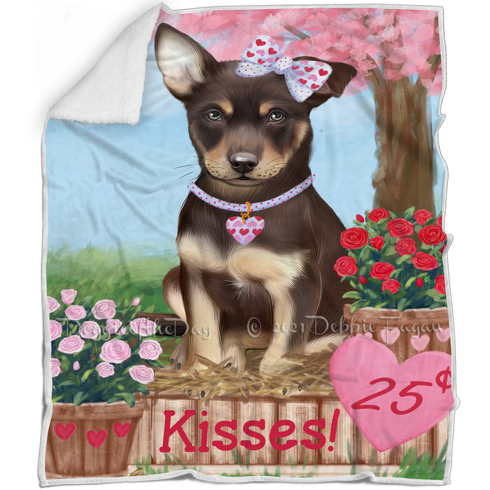 Rosie 25 Cent Kisses Australian Kelpie Dog Blanket BLNKT121620