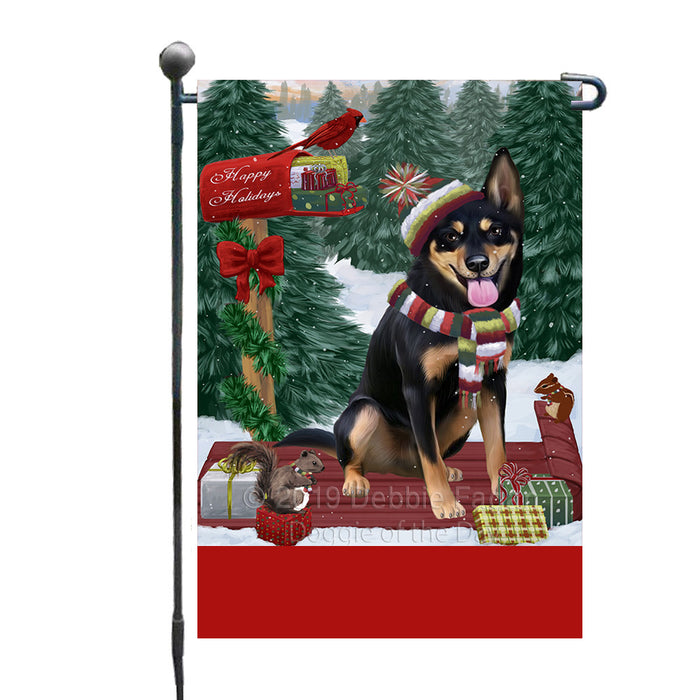 Personalized Merry Christmas Woodland Sled  Australian Kelpie Dog Custom Garden Flags GFLG-DOTD-A61478