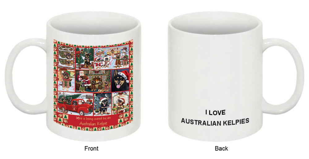 Love is Being Owned Christmas Australian Kelpie Dogs Coffee Mug MUG52591