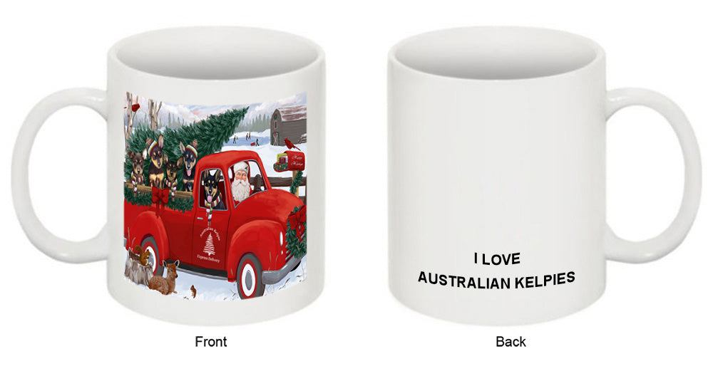 Christmas Santa Express Delivery Australian Kelpies Dog Family Coffee Mug MUG50401
