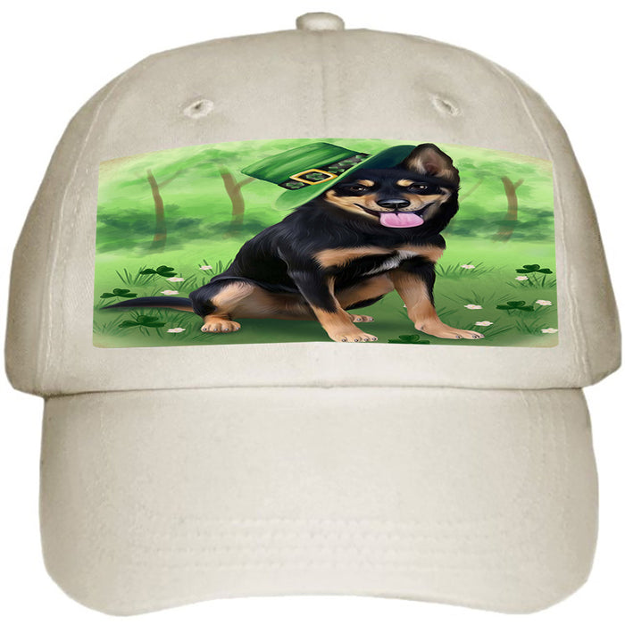 St. Patricks Day Irish Portrait Australian Kelpie Dog Ball Hat Cap HAT51651