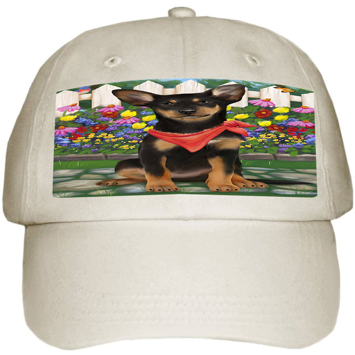 Spring Floral Australian Kelpie Dog Ball Hat Cap HAT53043