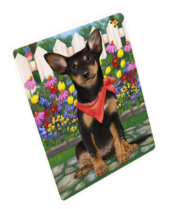 Spring Floral Australian Kelpie Dog Magnet Mini (3.5" x 2") MAG53178