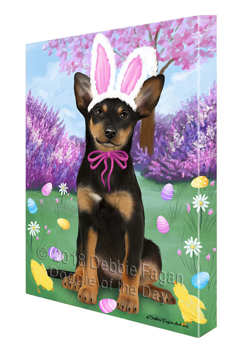 Australian Kelpie Dog Easter Holiday Canvas Wall Art CVS59871