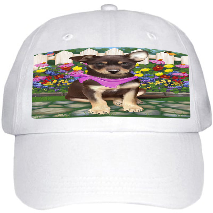 Spring Floral Australian Kelpie Dog Ball Hat Cap HAT53046