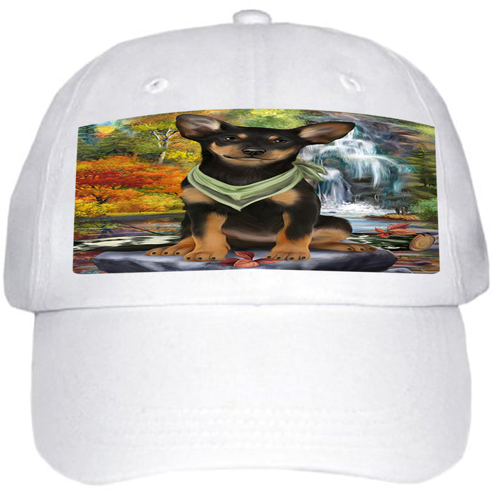 Scenic Waterfall Australian Kelpie Dog Ball Hat Cap HAT59154
