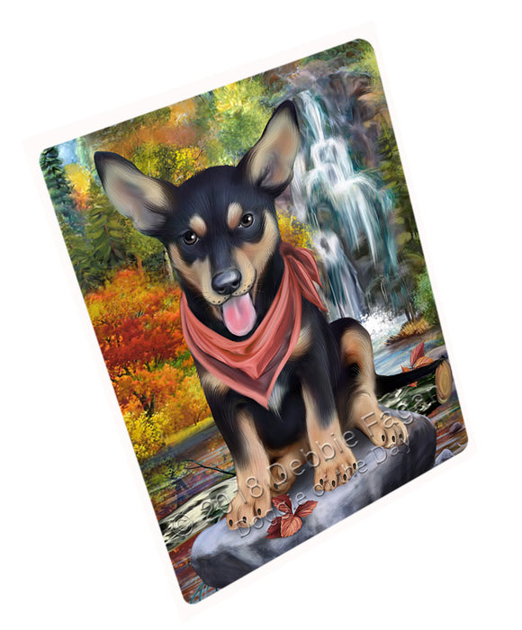Scenic Waterfall Australian Kelpie Dog Magnet Mini (3.5" x 2") MAG59676