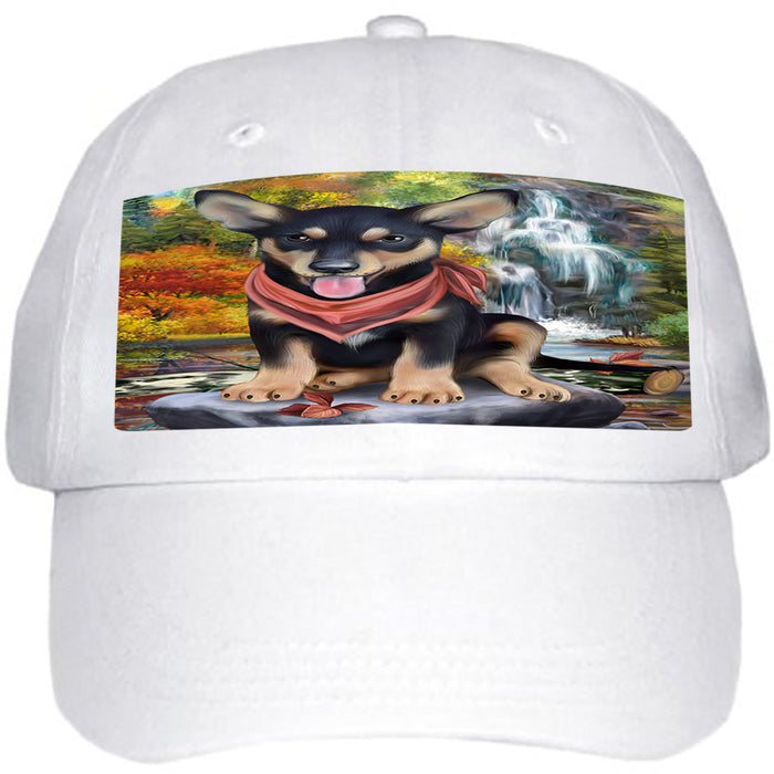 Scenic Waterfall Australian Kelpie Dog Ball Hat Cap HAT59160