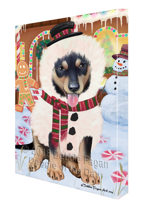 Christmas Gingerbread House Candyfest Australian Kelpie Dog Canvas Print Wall Art Décor CVS127565