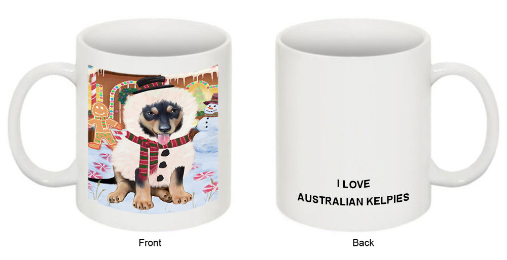 Christmas Gingerbread House Candyfest Australian Kelpie Dog Coffee Mug MUG51547