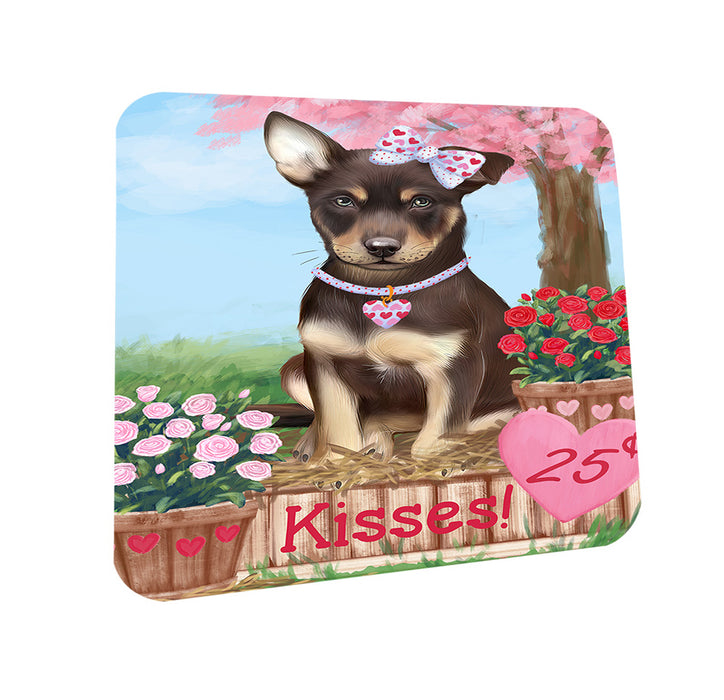 Rosie 25 Cent Kisses Australian Kelpie Dog Coasters Set of 4 CST55758