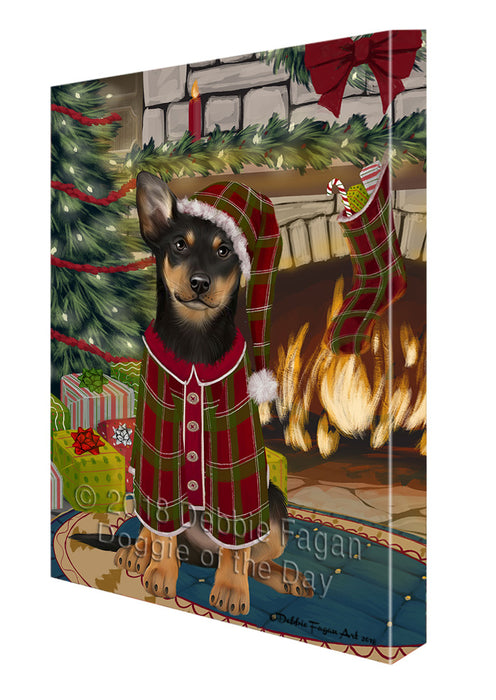 The Stocking was Hung Australian Kelpie Dog Canvas Print Wall Art Décor CVS116513