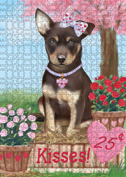 Rosie 25 Cent Kisses Australian Kelpie Dog Puzzle with Photo Tin PUZL91404