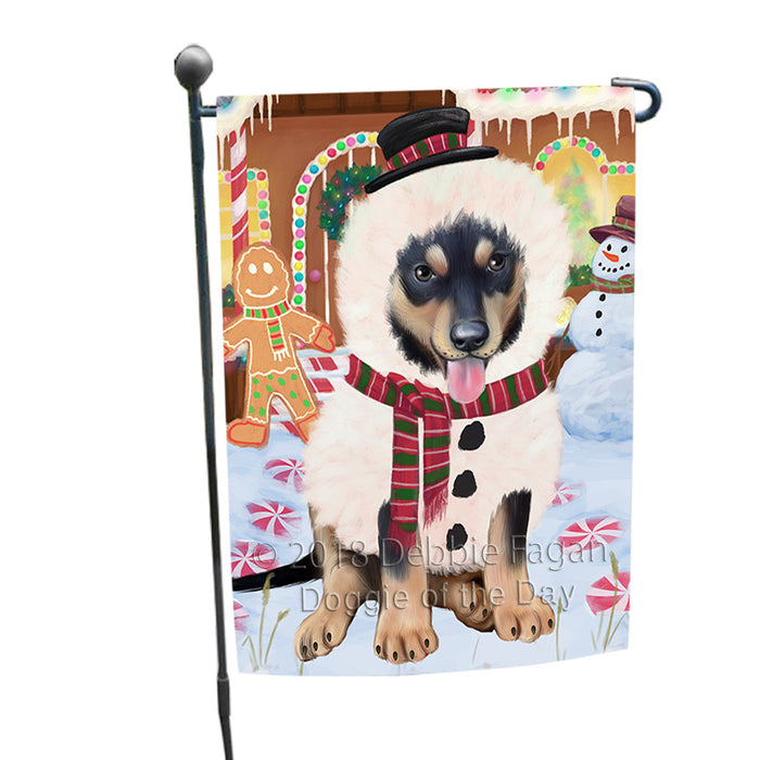 Christmas Gingerbread House Candyfest Australian Kelpie Dog Garden Flag GFLG56697
